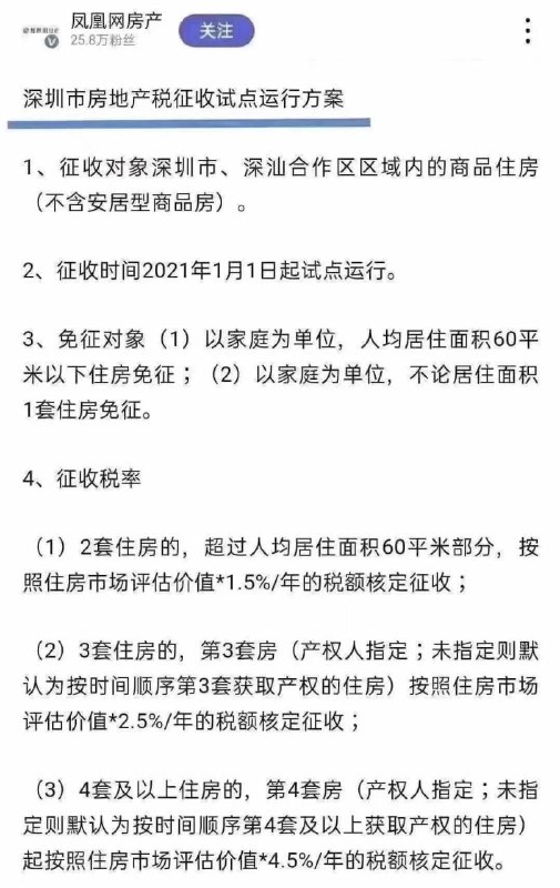 深圳房地产税出台