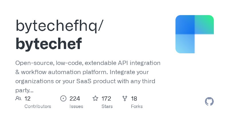 GitHub - bytechefhq/bytechef: Open-source, low-code, extendable API integration & workflow automation platform. Integrate your…