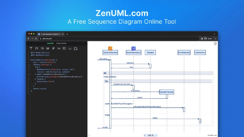 A Free Sequence Diagram Online Tool | ZenUML