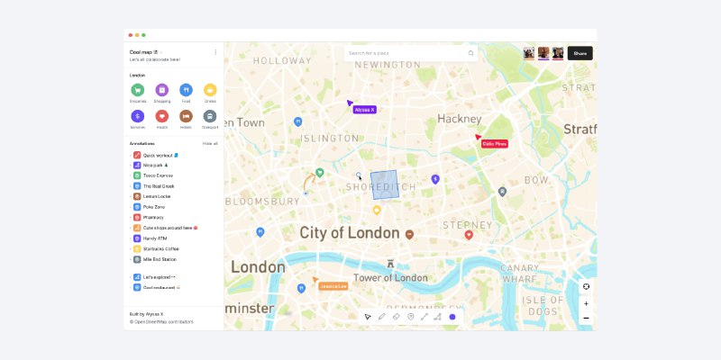 GitHub - alyssaxuu/mapus: A map tool with real-time collaboration 🗺️