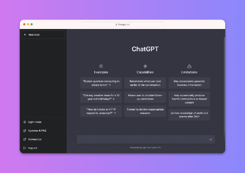 ChatGPT Playground - freeGPT.cc