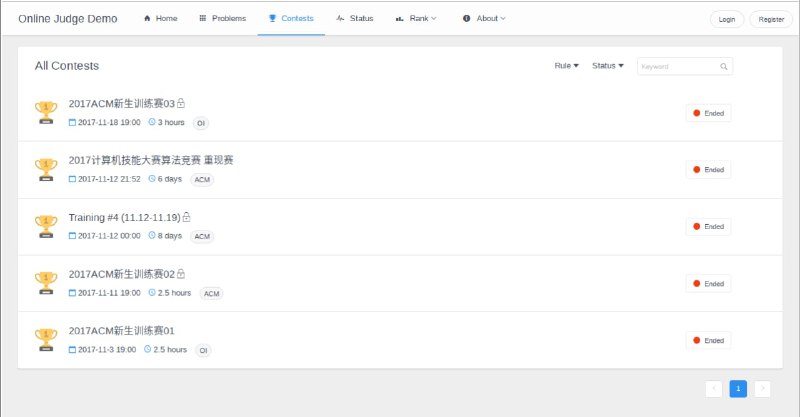 OnlineJudge，青岛大学开源的一款在线评测系统，基于 Python 与 Vue 编写而成