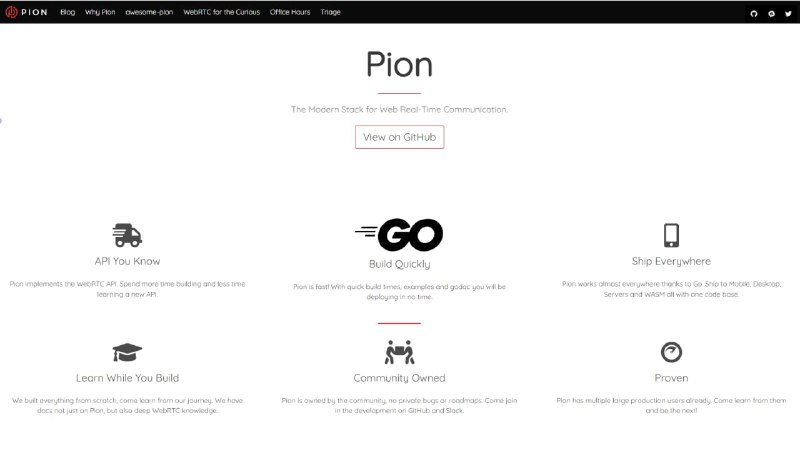 pion/webrtc 是纯 Go 实现 WebRTC API，可以用于做很多有趣的事，比如