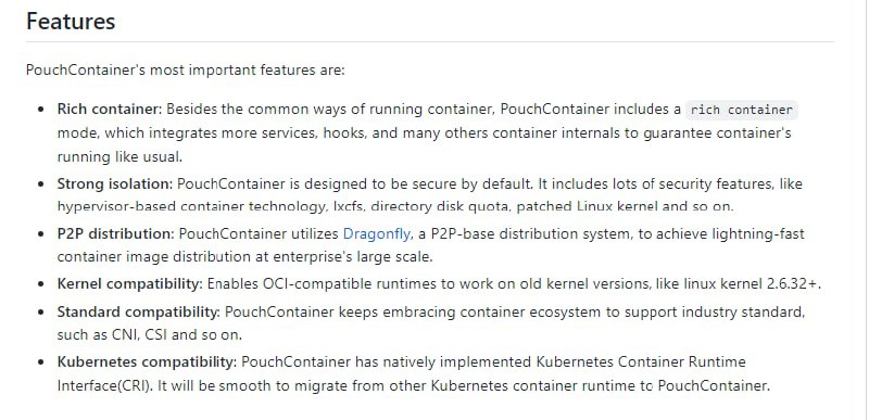 PouchContainer 是阿里为推动容器技术运动而创建的开源项目