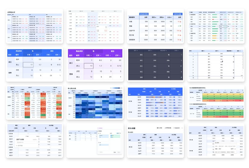 一款基于数据驱动的多维分析表格