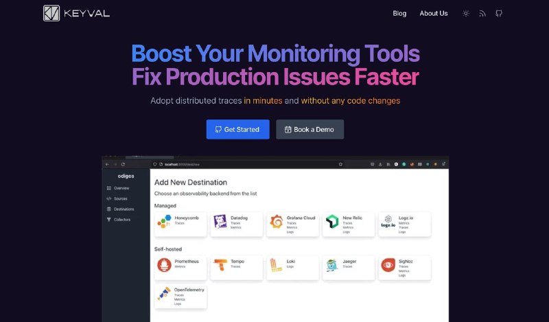 【YC W23 项目介绍】Keyval 是来自以色列的一家专注于可观测性的初创公司，他们开源了一套基于 OpenTelemetry 和 eBPF 的可观测性控制面方案(