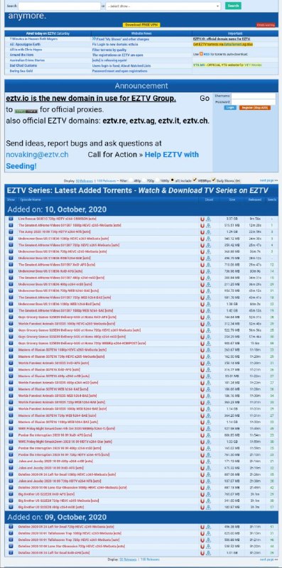 eztv ，一个看起来有料的 #美剧 网站