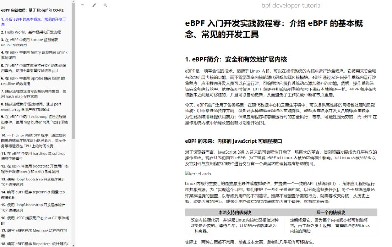 eBPF 开发者教程与知识库