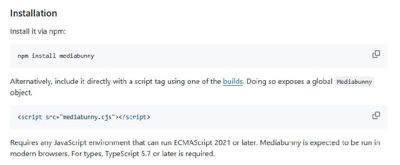 Mediabunny：纯 TypeScript 实现的高性能浏览器端音视频处理工具，零依赖、极致轻量，专为现代 Web 应用设计