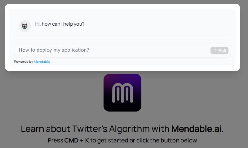 通过聊天的形式探索Twitter开源的推荐算法代码 | Mendable.ai