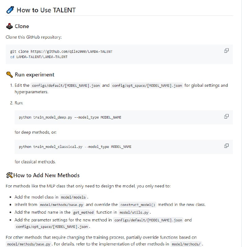 TALENT：表格数据分析与学习的综合性工具箱，集成了20多种深度方法、10多种经典方法和300多个多样化的表格数据集