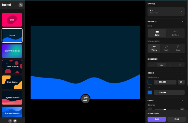 一个在线设计工具，专门用于快速创建精美PPT和文章背景图