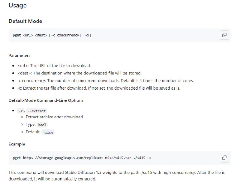 高性能并发文件下载工具，用Go语言编写，支持并行下载方式提高下载速度，能根据CPU核数进行优化分割文件块数设置，适用于大文件下载需求场景