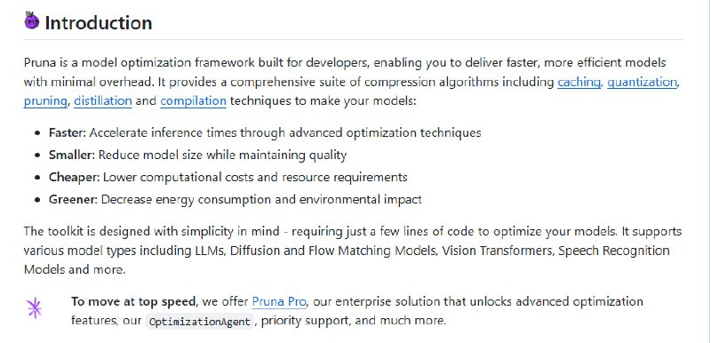 为开发者设计的模型优化框架，能以最小的开销交付更快、更高效的模型