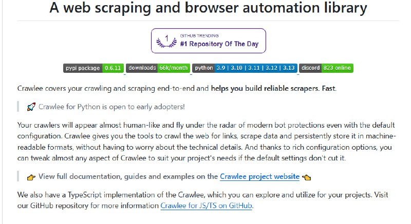 Crawlee Python：面向现代爬虫与自动化的全栈解决方案，助力高效稳定的数据抓取与网页交互