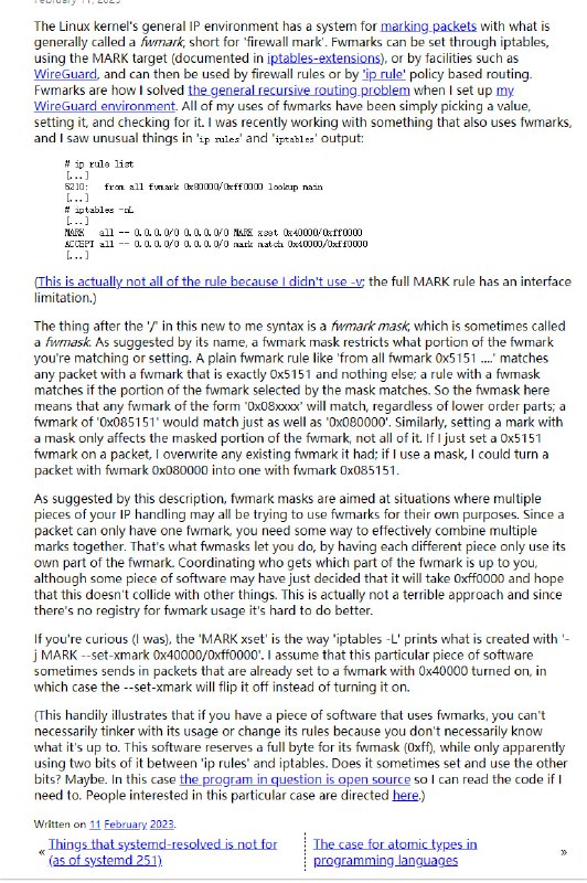 学习 Linux fwmark 掩码 | 地址