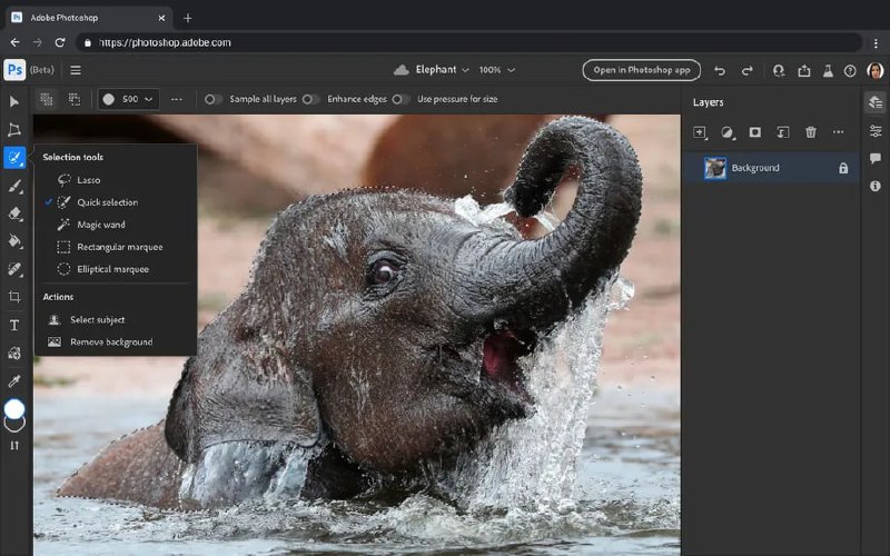 Adobe 已开始在网络上测试免费使用的 Photoshop 版本，并计划向所有人开放该服务，以此向更多用户介绍该应用程序