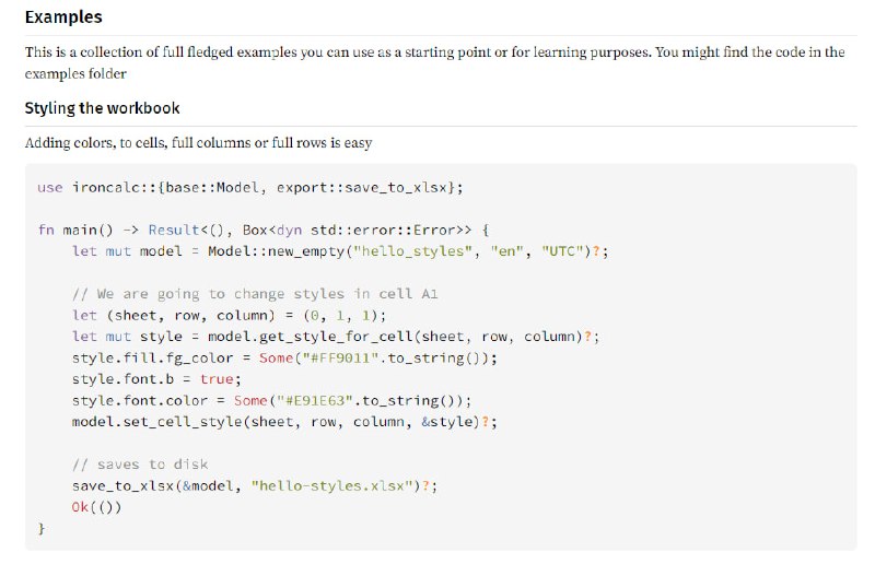 IronCalc：新一代现代电子表格引擎，用于多样化环境中处理电子表格数据，支持多种编程语言集成，旨在构建不同界面如终端、桌面应用或网页应用IronCalc：新一代现代电子表格引擎，用于多样化环境中处理电子表格数据，支持多种编程语言集成，旨在构建不同界面如终端、桌面应用或网页应用