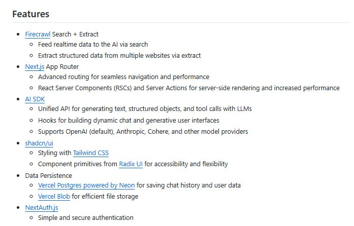 通过聊天提取任意网站信息的AI工具集成Firecrawl，实时提取结构化数据；支持多种LLM提供商，灵活切换；使用Next.js和Vercel技术栈，性能卓越Extract-chat | #工具