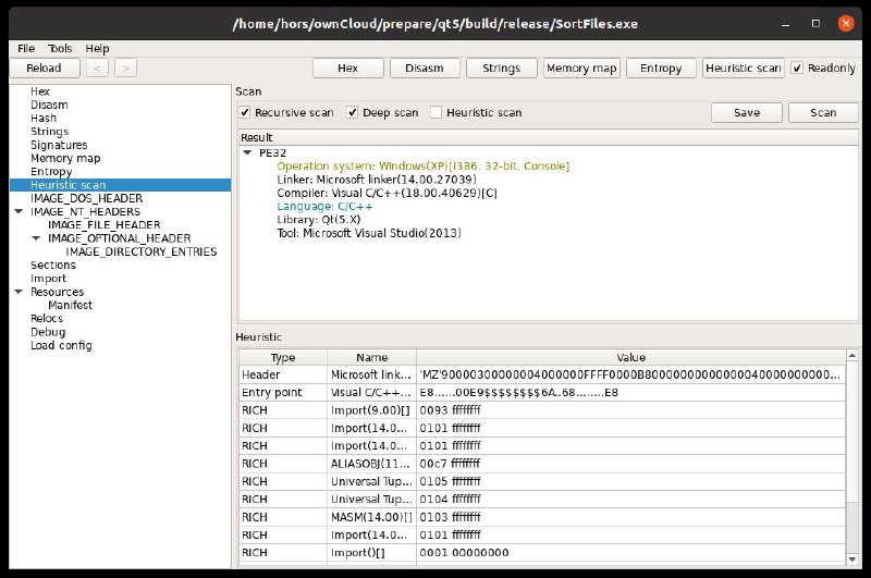适用于Windows、Linux 和 MacOS 的 PE 文件查看器/编辑器
