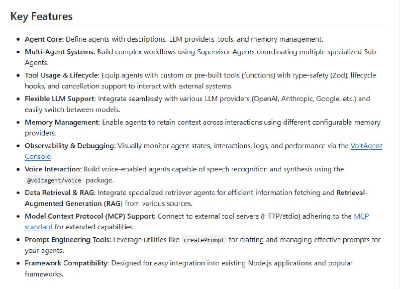 VoltAgent：开源TypeScript AI Agent框架，助力开发者快速构建和管理AI智能体