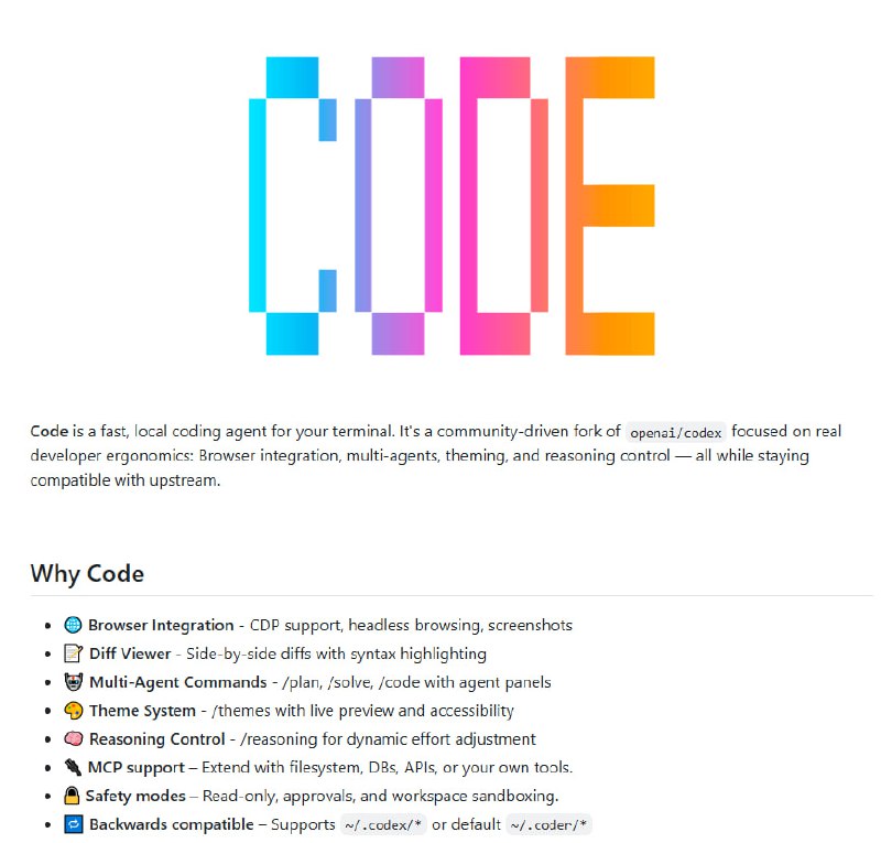 Code：本地终端极速多智能体编程助手，突破传统 CLI 局限，重塑开发者体验