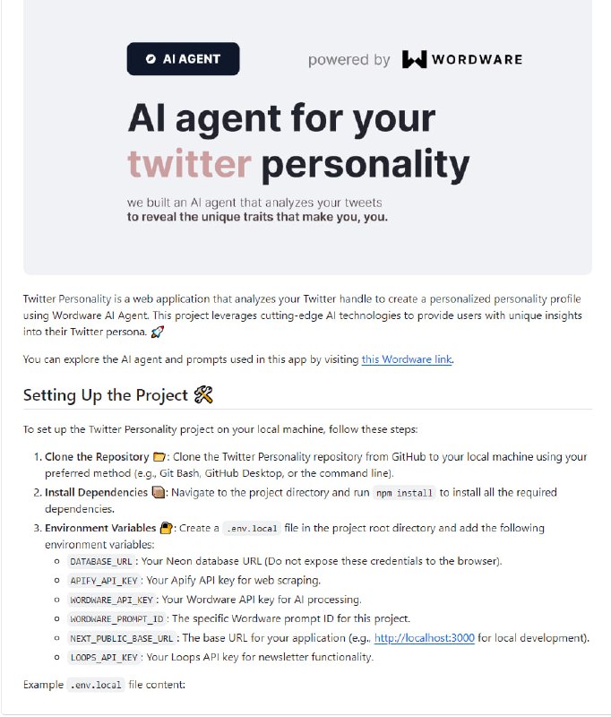 Twitter Personality分析助手：基于Wordware AI Agent的Twitter个性分析工具，能够创建个性化的Twitter用户画像，利用尖端AI技术为用户提供独特的Twitter个人风格洞察Twitter Personality | #工具