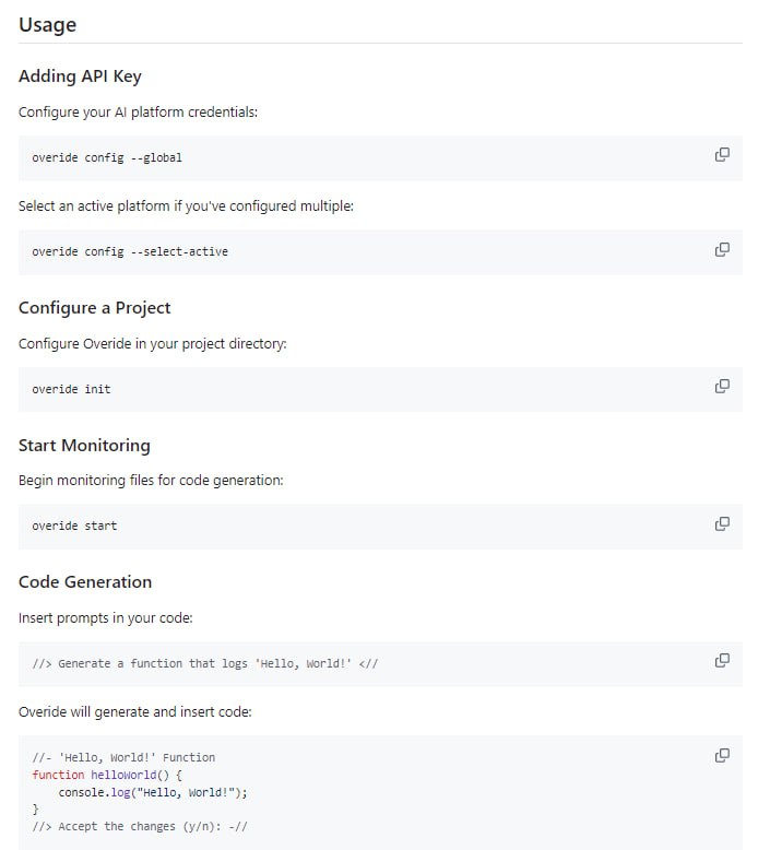 让编码如行云流水般优雅 | Overide | #工具想象一下，当你专注于代码创意时，有位AI助手默默帮你处理繁琐的实现细节