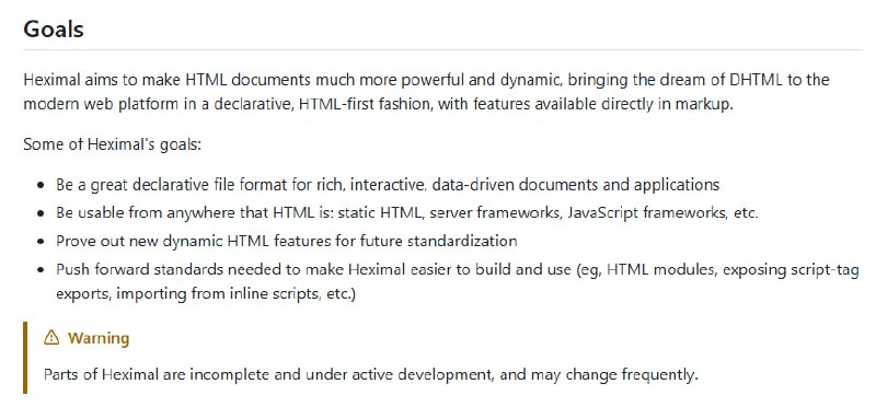 Heximal：面向未来的动态交互式 HTML 扩展方案，助力构建更强大、声明式、可编程的网页文档与应用