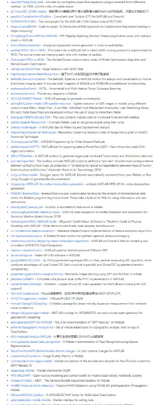 Matlab 框架、库和软件列表 | awesome-matlabMatlab 框架、库和软件列表 | awesome-matlab