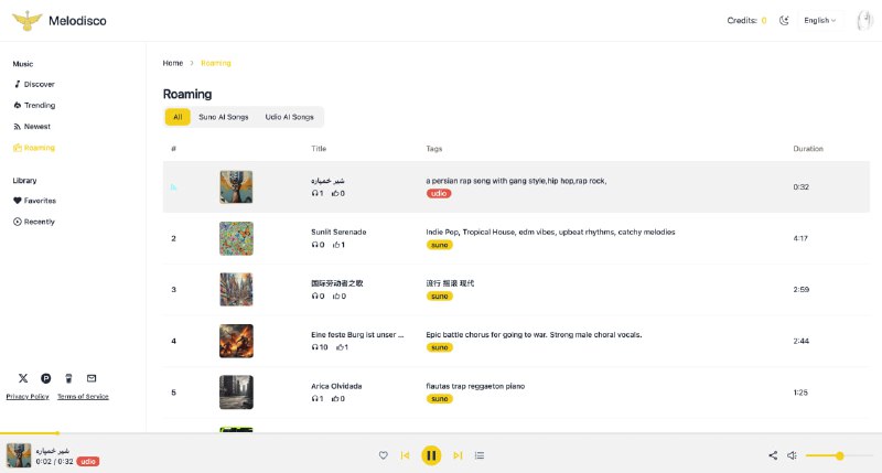 Melodisco - AI音乐播放器：提供个性化音乐体验，支持本地开发和多种部署方式，适用于音乐爱好者和开发者Melodisco - AI音乐播放器：提供个性化音乐体验，支持本地开发和多种部署方式，适用于音乐爱好者和开发者