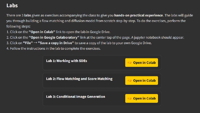 Flow Matching and Diffusion Models：一门由MIT开设的前沿课程，专注于生成式AI的数学原理与实践