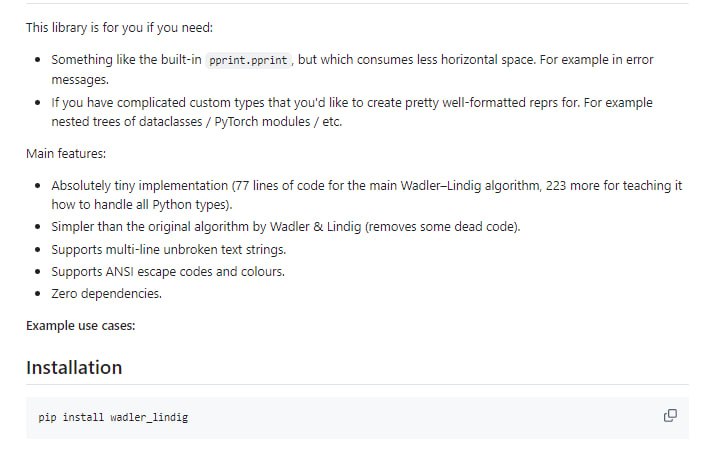 wadler_lindig：一个Python的Wadler-Lindig风格的精美打印库，让你的代码输出更加优雅