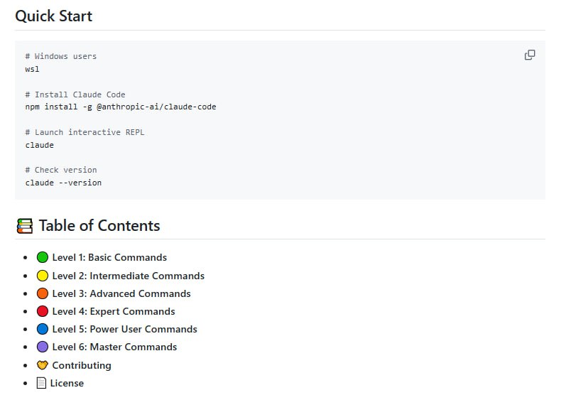 Claude Code Cheat Sheet (Beta)：使用Claude Code快速上手与进阶不再困难，这个开源项目汇集了从基础命令到高级自动化的全套操作指南，帮助你在几分钟内掌握Claude Code的核心功能