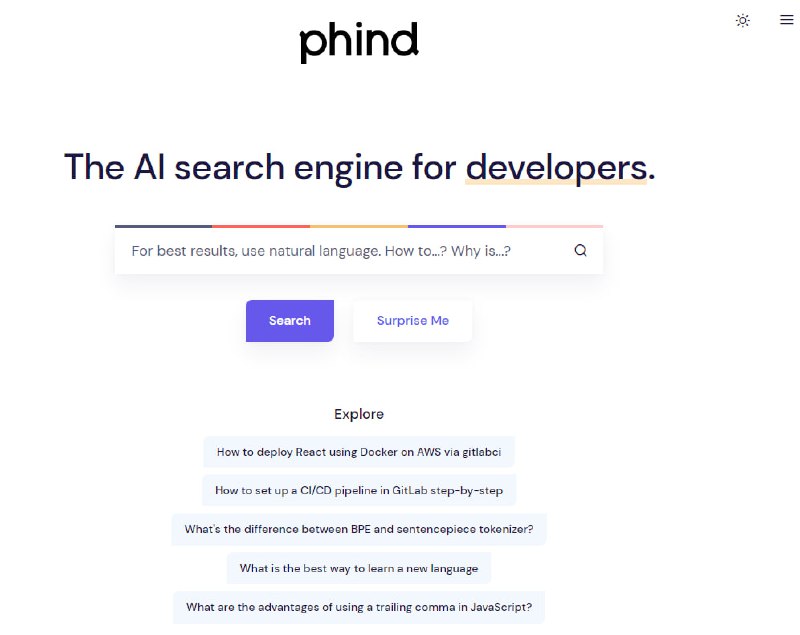 面向开发者的AI搜索引擎和bing类似，搜索结果一边是AI回答，一边是搜索结果phind | #AI #搜索引擎面向开发者的AI搜索引擎和bing类似，搜索结果一边是AI回答，一边是搜索结果phind | #AI #搜索引擎