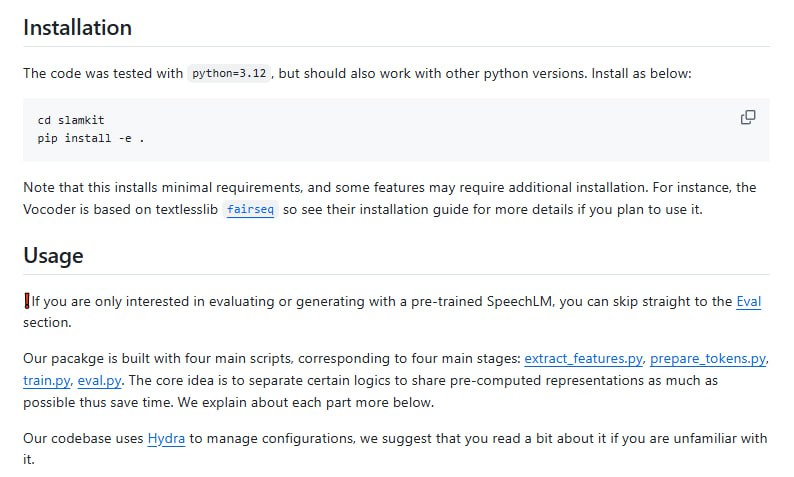 SlamKit：专门为了提高语音语言模型训练效率而设计的开源工具包，支持使用一个 GPU 在一天内完成模型训练