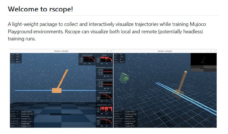 rscope：专为Mujoco Playground与Brax训练环境设计的轻量级RL训练轨迹可视化工具