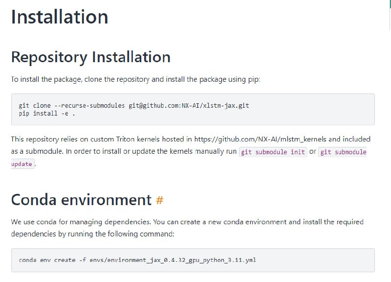 xLSTM-jax： JAX 实现的 xLSTM 模型库，提供高效的训练和推理代码