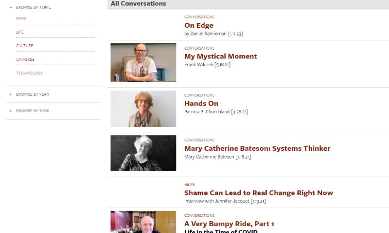 edge.org：收集世界上当代最牛的一些思想家的文章，对话，音频，视频