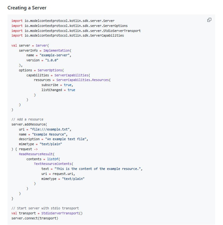 Model Context Protocol Kotlin SDK：为Kotlin开发者提供与LLM交互的标准化上下文协议支持