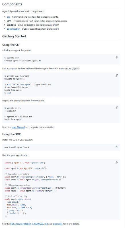 传统文件系统为应用提供文件和目录的抽象，而AgentFS则专为AI代理设计，提供了符合代理需求的存储解决方案