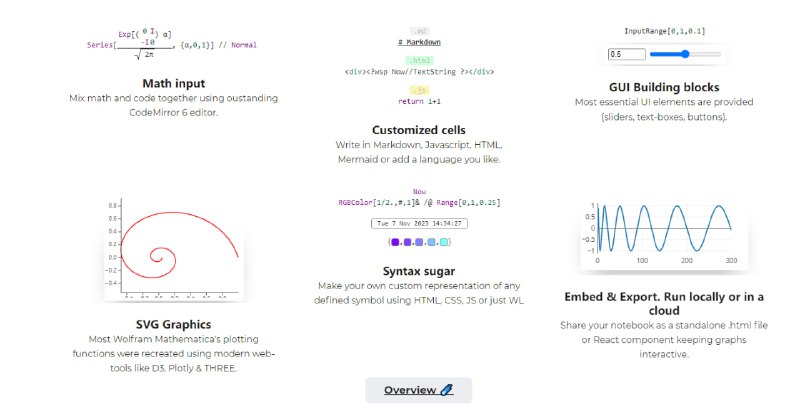 WLJS Notebook – 用于 Wolfram 语言的基于网络的开源笔记本界面