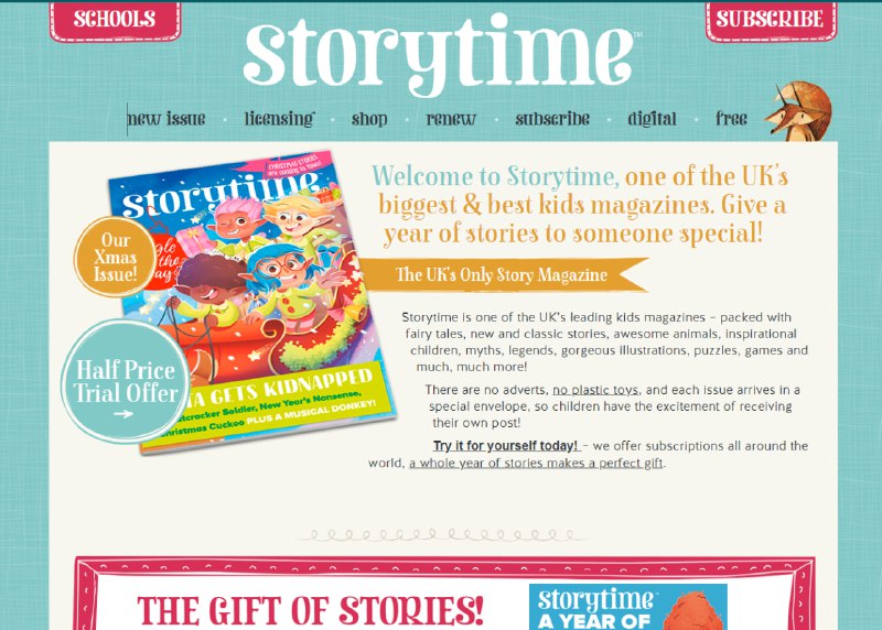 Storytime：一本英国的儿童画报月刊，每一期都包含了孩子们喜欢的6个童话故事，以及1~2篇诗歌