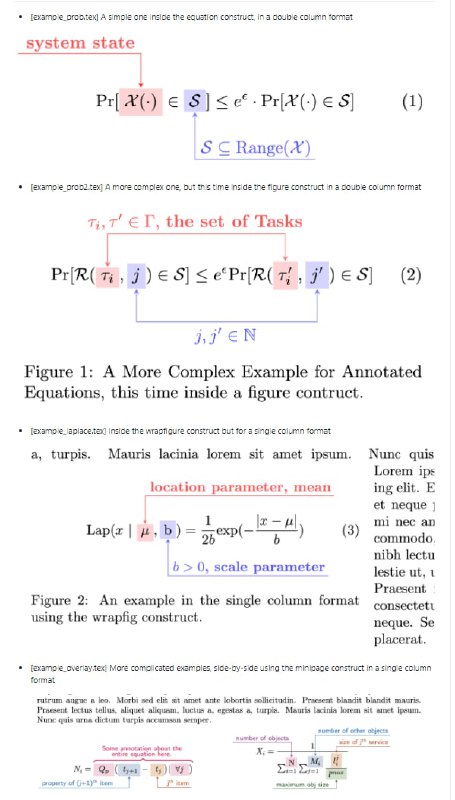 一个开源的 #LaTeX 示例库：annotated_latex_equations，教你如何使用 Tikz 创建彩色的 LaTeX 注释，让论文变得更为简洁与美观