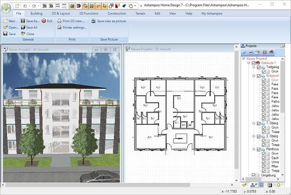 Ashampoo Home Designer 7 – 家居设计软件[Windows][$49.99→0] #软件Ashampoo Home Design 支持加载、编辑和保存各种新的 3D 对象格式