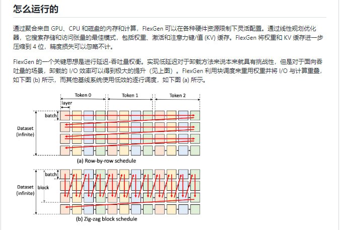 FlexGen：在单个GPU上（如16GB T4 GPU或24GB RTX3090游戏卡）运行像OPT-175B/GPT-3这样的大型语言模型，比其他基于offloading的系统快100倍