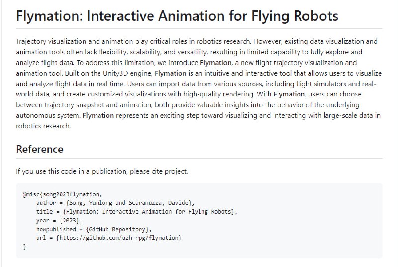 用于飞行机器人的交互式动画和轨迹可视化工具