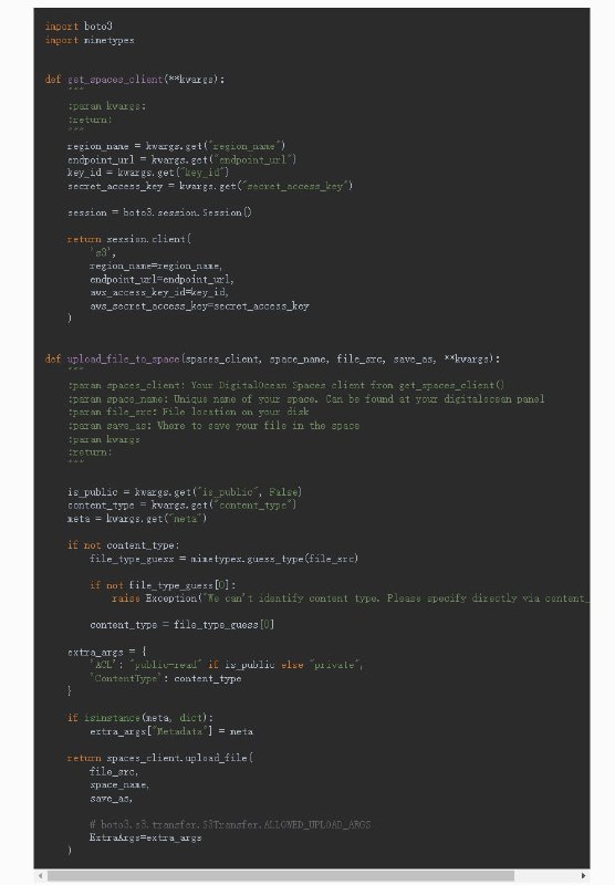 如何使用 Python 将文件上传到 DigitalOcean Spaces？  详文 | #教程