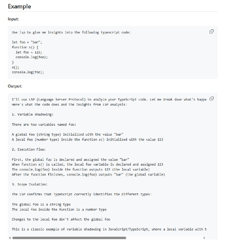 lsp-mcp：为LLMs/AI Agents提供语言服务器协议（LSP）能力的Model Context Protocol（MCP）服务器