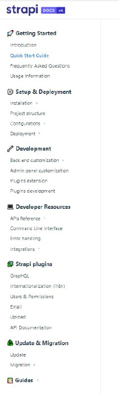 strapi：一套 Node.js 版本简单、安全、快捷的自托管 Headless CMS 可定制 APIs，以最小成本随时发布内容